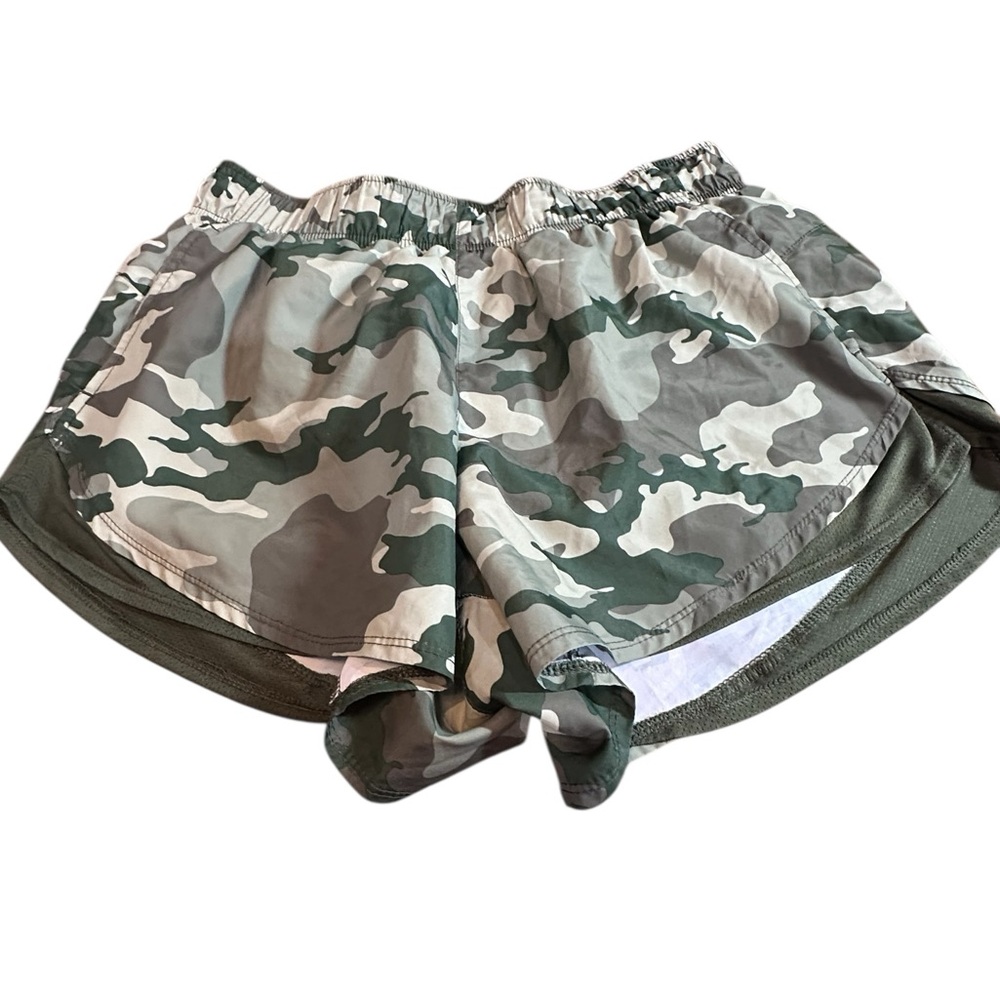 Athletic Works women’s Camo Athletic Shorts Size L‎ 12–14 Lined with Pockets